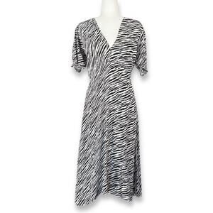 Faithfull the Brand Marie Louise Midi ASO ALT Kate Middleton Dress Zebra Print 4